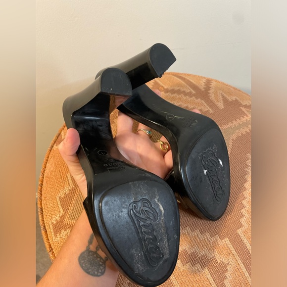 Gucci Authentic|| 1955 Horsebit accent Patent leather Heel Slides, size 7 - Picture 7 of 9